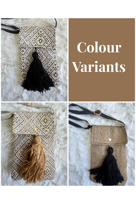 Crossbody bag with tassel (Variants)